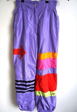 Vintage Purple Skiing Pants Trousers Trainers Sweatpants