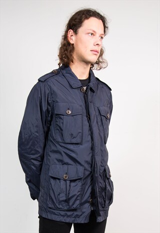 VINTAGE 90'S NAVY BLUE TOMMY HILFIGER LIGHTWEIGHT JACKET