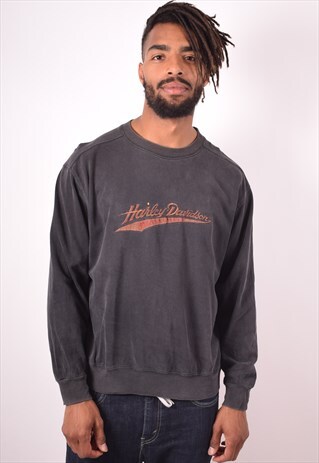 HARLEY-DAVIDSON MENS VINTAGE SWEATSHIRT JUMPER LARGE 90S