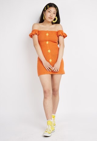 IRIS OFF THE SHOULDER CROCHET DRESS