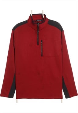 Nautica - Red and Navy Quarter Zip Jumper - XLarge