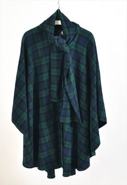 Vintage 90s checkered poncho 