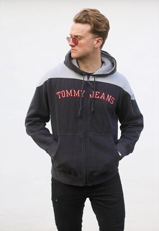 TOMMY HILFIGER JEANS USA VINTAGE HOODED SWEATSHIRT