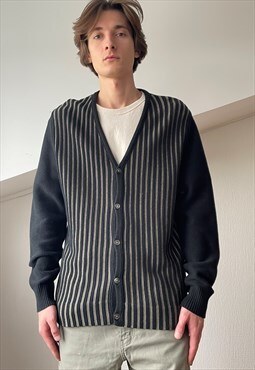 STUSSY Sweater Knit Cardigan Jumper Knitted Striped