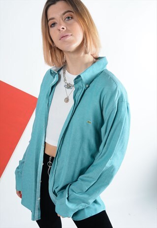 VINTAGE LACOSTE SHIRT TURQUOISE WITH LOGO