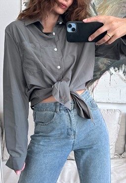 Grey Classic Retro Unisex Shirt - XL