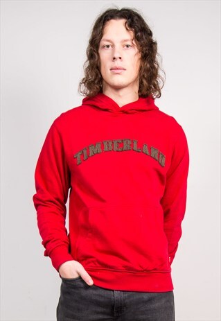 90'S VINTAGE RED TIMBERLAND HOODIE SWEATSHIRT