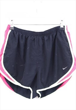 Vintage Nike Shorts Black Pink Colour Block With Swoosh Logo