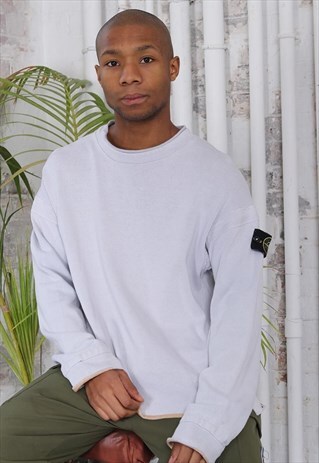 VINTAGE STONE ISLAND JUMPER LIGHT BLUE