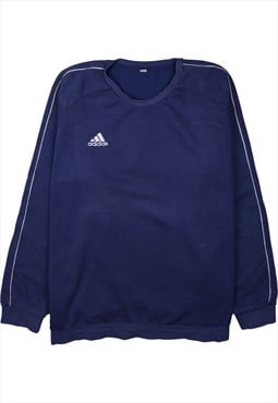 Vintage 90's Adidas Sweatshirt Crew Neck Blue XXXLarge (3XL)