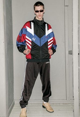 VINTAGE TRICOLOR SPORT JACKET / 1990S