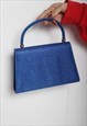 VINTAGE Y2K GLITTERY CLUTCH BAG BLUE