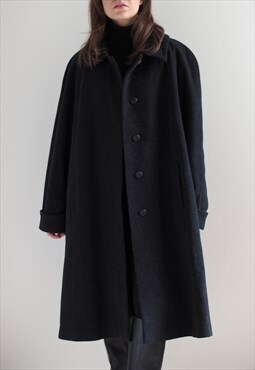 Vintage Dark Grey Wool Coat