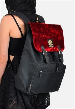 Red Velvet panel laptop backpack bag