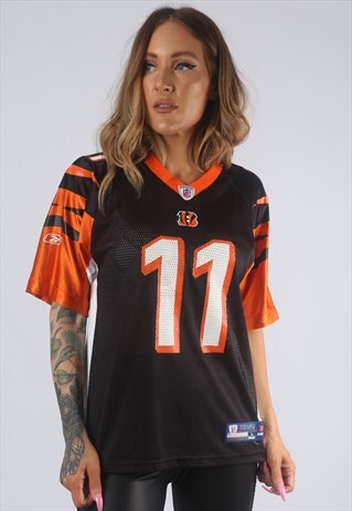 VINTAGE NFL REEBOK T-SHIRT JERSEY TOP FOOTBALL 12 - 14 (GBE)