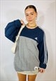 VINTAGE ADIDAS OVERSIZED 90S EMBROIDERED SWEATSHIRT