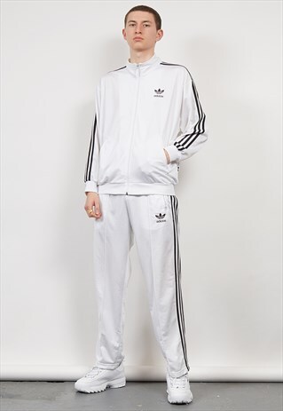 VINTAGE 90'S ADIDAS WHITE CLASSIC TRACKSUIT SET