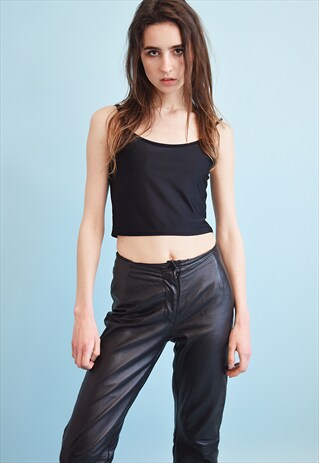90'S RETRO GRUNGE MINIMALIST KITSCH LYCRA TEEN CROP TOP