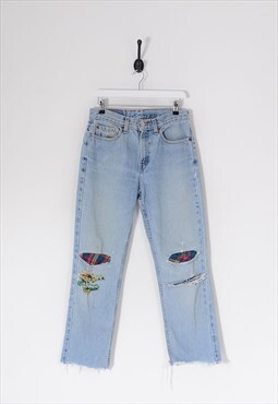 Vintage LEVI'S Customised 505 Straight Jeans W30 L27 BV11292