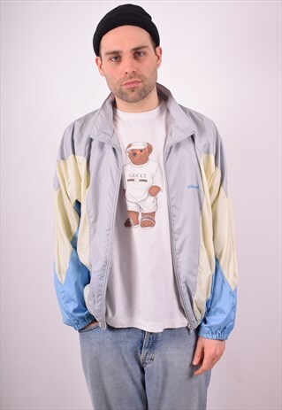 ADIDAS MENS VINTAGE TRACKSUIT TOP JACKET LARGE MULTI 90S