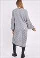 JSTYOUROUTFIT LONGLINE CROCHET PATTERN CARDIGAN GREY