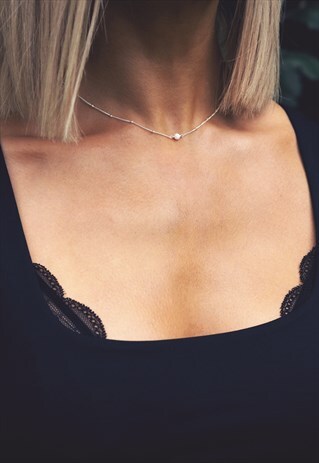 WHITE OPAL STERLING SILVER NECKLACE - LYDIA