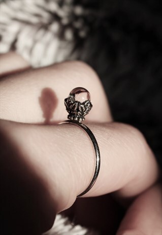 SYLVESTRIS DEUS CLEAR QUARTZ STERLING SILVER RING