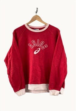 Vintage Asics Sweatshirt in Red
