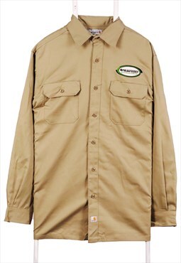 Vintage 90's Carhartt Shirt Flannel Long Sleeve Button Up