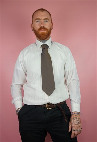 VINTAGE 1970S BROWN STRIPPED TIE