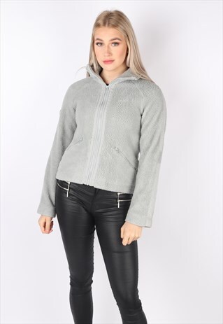 VINTAGE NIKE FLEECE JACKET JUMPER GREY SMALL 8 SWEATER 90S