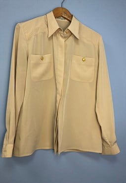 Vintage Burberrys Shirt Light Brown Smart Formal