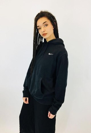 VINTAGE NIKE EMBROIDERED SWOOSH HOODIE