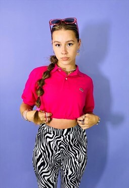 Vintage 90s Reworked Cropped Lacoste Polo Top