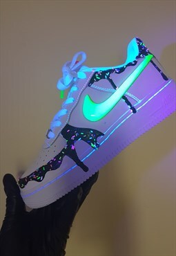 Nike air force 1 custom drippy glow in dark 