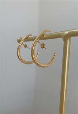 Gold Snake Hoop Earrings
