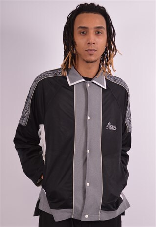 ASICS MENS VINTAGE TRACKSUIT TOP JACKET XL MULTI 90S