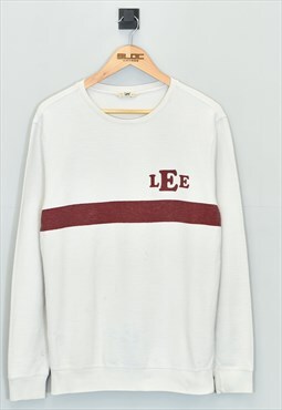 Vintage Lee Sweatshirt Beige Medium