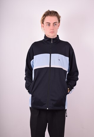 DIADORA MENS VINTAGE TRACKSUIT TOP JACKET XL MULTI 90S