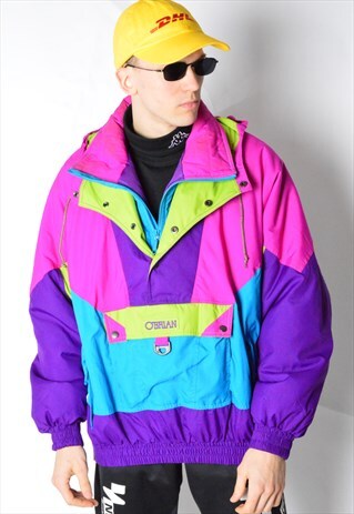 VINTAGE 80S COLOURFUL SKI JACKET