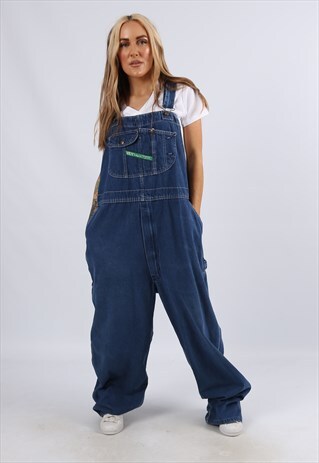 VINTAGE KEY DENIM DUNGAREES PLUS SIZE UK 24 5XL (AAW)
