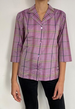 FUN PURPLE CHECKERED SHIRT