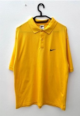Vintage 90s Nike papaya orange polo shirt large 