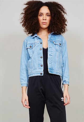 VINTAGE 80'S LIGHT WASH LEVI'S CROPPED DENIM JACKET