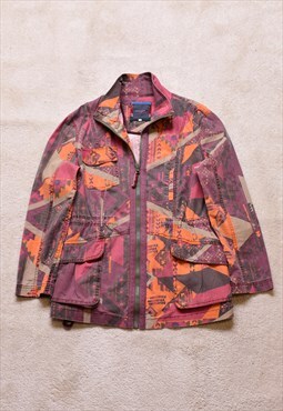 Women's Vintage River Island Red/Orange Aztec Jacket