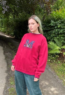 Vintage Rare 80s Disney Size L Embroidered Sweatshirt