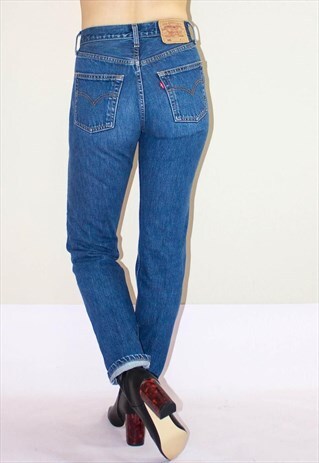 VINTAGE 90'S 501 DARK WASH GUY FIT LEVI JEANS
