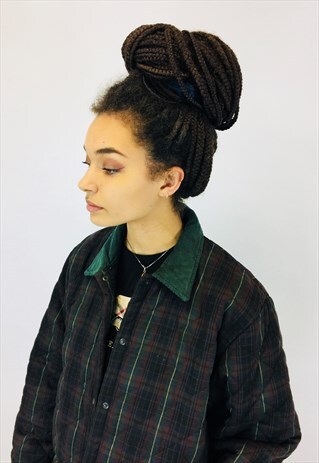 VINTAGE QUILTED TARTAN COAT