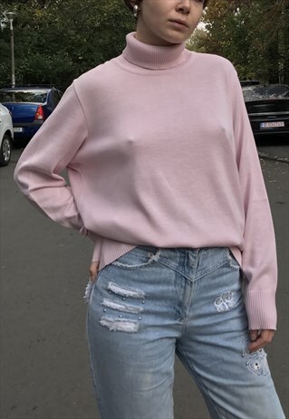 COTTON BLEND TURTLENECK SWEATER