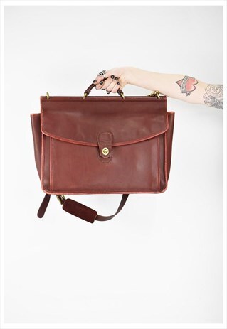 VINTAGE COACH LEATHER BRIEFCASE SHOULDER MESSENGER BAG
